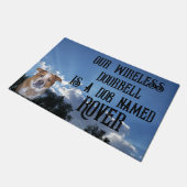 Paillasson Doorbell est chien avec nom et photo | Sun Rays (Incliné)