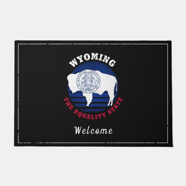 PAILLASSON DOORMAT DU DRAPEAU WYOMOMOMTY EQUALITY (Devant)