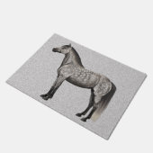 PAILLASSON DOORMAT HORSE GRAY DAPPER (Incliné)