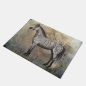 PAILLASSON DOORMAT HORSE GRAY DAPPER (Incliné)