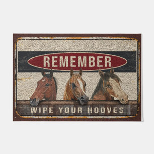 Paillasson Doormate de Horses Remember Wipe Your Hooves