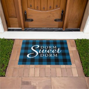 Paillasson Dorm Sweet Dorm Rustique Cabine Block Carré Motif