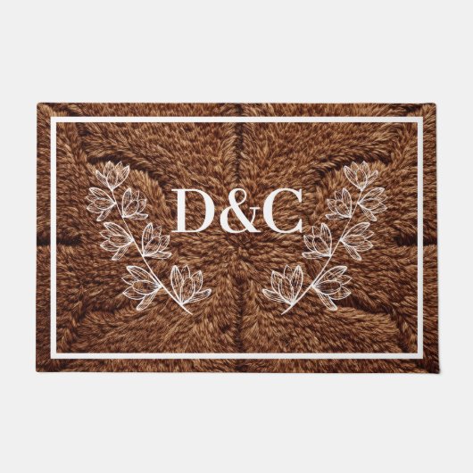 Paillasson Double mat initial personnalisé (Devant)