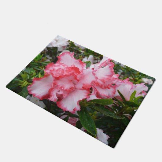 Paillasson Double rouge et blanc Azaleas printemps floral (Incliné)