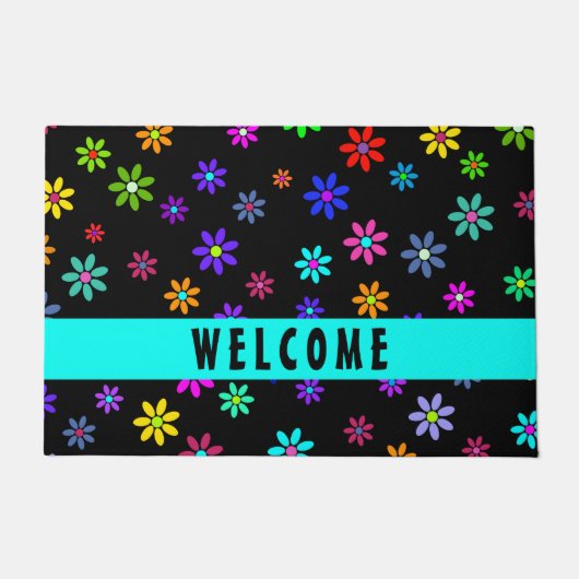 Paillasson Douche à fleurs - motif de couleur 1 (Devant)