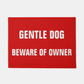 Paillasson Doux Chien Méfiez-Vous Du Propriétaire Drôle Humou (Devant)