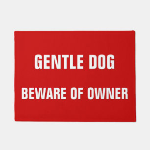 Paillasson Doux Chien Méfiez-Vous Du Propriétaire Drôle Humou