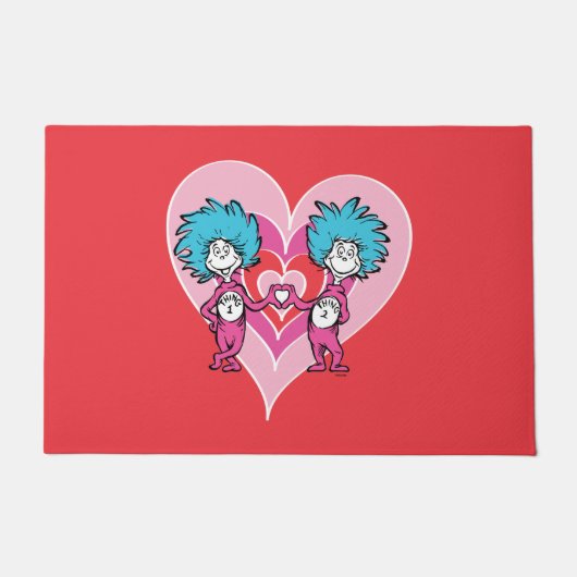 Paillasson Dr. Seuss Valentine | Chose une chose deux (Devant)
