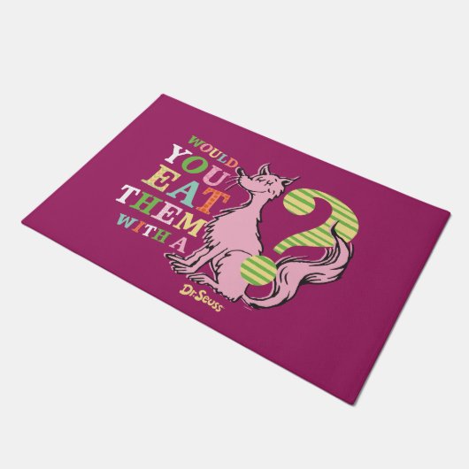 Paillasson Dr Seuss| Voudriez-Vous Les Manger Avec Un Renard (Incliné)