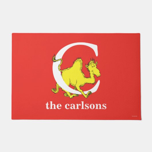 Paillasson Dr Seuss's ABC : Letter C - White | Add Your Name (Devant)