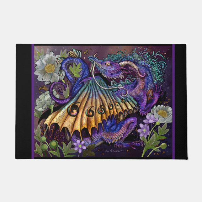 Paillasson Dragon floral  (Devant)