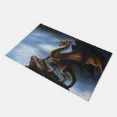 Paillasson Dragon noir cuivre or (Incliné)