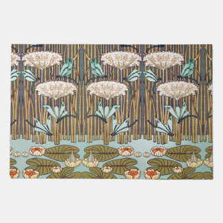 Paillasson Dragonflies Water Lilies Marais Art Nouveau