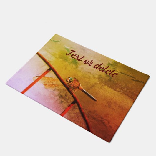 Paillasson Dragonfly on Wire Fence Abstract (Incliné)