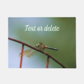 Paillasson Dragonfly on Wire Fence Close Up Personnalisé (Devant)