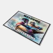 Paillasson Drake et Hen Wood Duck (Incliné)