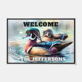 Paillasson Drake et Hen Wood Duck (Devant)