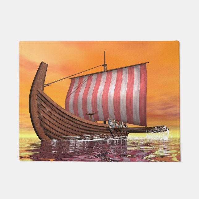 Paillasson Drakkar ou bateau de Viking - 3D rendent (Devant)