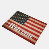 Paillasson Drapeau américain affligé des Etats-Unis de grunge (Incliné)