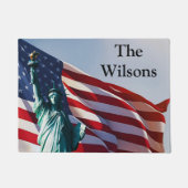Paillasson Drapeau américain Lady Liberty (Devant)