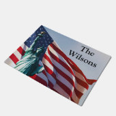 Paillasson Drapeau américain Lady Liberty (Incliné)