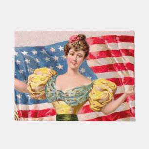 Paillasson Drapeau américain Lady Liberty Independence