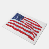 Paillasson Drapeau américain Patriotique Porte Mat (Incliné)