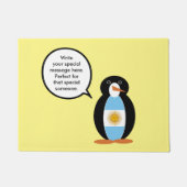 Paillasson Drapeau argentin Parlant de Mme Penguin Personnali (Devant)