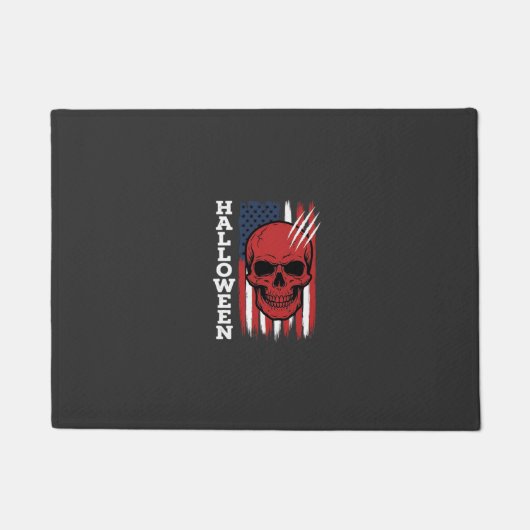 Paillasson Drapeau crâne Halloween Vector Design_1 (Devant)