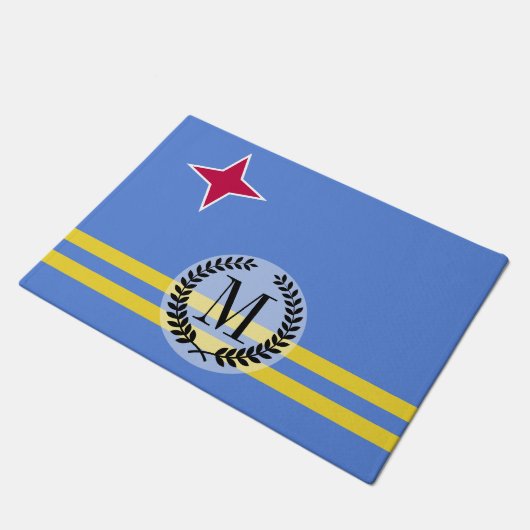 Paillasson Drapeau d'Aruba (Incliné)