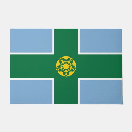 Paillasson Drapeau de Derbyshire (Comté d'Angleterre, Royaume (Devant)