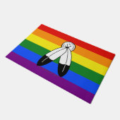 Paillasson Drapeau de fierté bispirituel de SlipperyJoe's sym (Incliné)