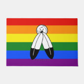 Paillasson Drapeau de fierté bispirituel de SlipperyJoe's sym (Devant)