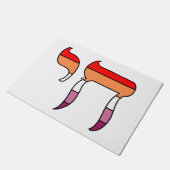 Paillasson Drapeau de fierté lesbienne Chai (Incliné)