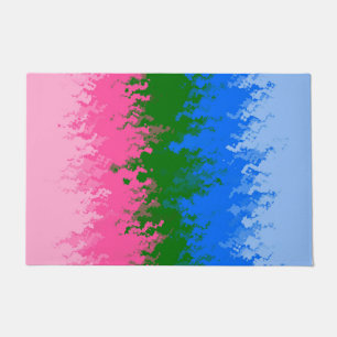 Paillasson Drapeau de fierté omniromantique abstrait ondulé t