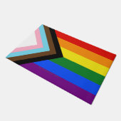 Paillasson Drapeau de fierté Progress Pride de SlipperyJoe si (Incliné)