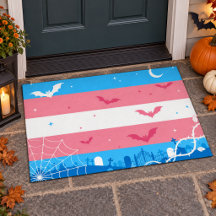 Drapeau de fierté trans effrayant Halloween Cimeti