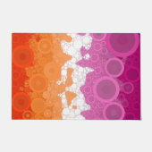 Paillasson Drapeau de la fierté lesbienne Abstraite (Devant)