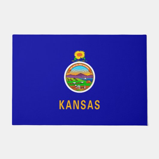 Paillasson Drapeau de l'État du Kansas (Devant)