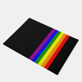 Paillasson Drapeau de LGBT sur le noir (Incliné)