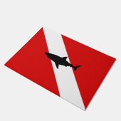 Paillasson Drapeau de plongée : Requin (Incliné)