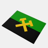 Paillasson Drapeau des mineurs et des travailleurs des mines (Incliné)