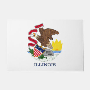 Paillasson Drapeau d'État de l'Illinois, États-Unis