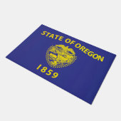 Paillasson Drapeau d'État de l'Oregon, États-Unis (Incliné)