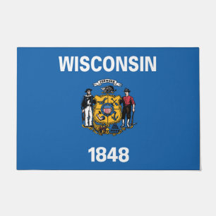 Paillasson Drapeau d'État du Wisconsin, États-Unis
