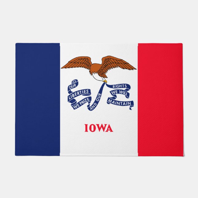 Paillasson Drapeau d'État Iowa (Devant)