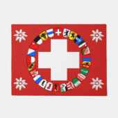 Paillasson Drapeau et edelweiss suisses (Devant)