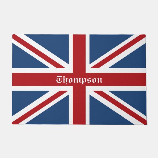 Paillasson Drapeau fait sur commande classique d'Union Jack (Devant)