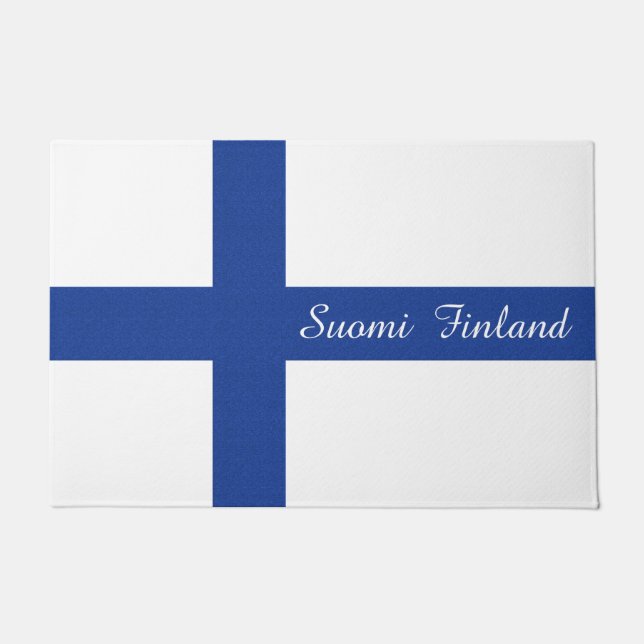 Paillasson Drapeau finlandais personnalisé (Devant)