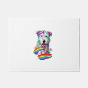 Paillasson Drapeau gay pride Amoureux des chiens irlandais Wo